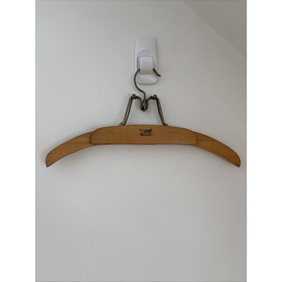 Setwell Hangers Lot Of 3 Vintage Wood Suit Pants Made In USA Strong Classic - Picture 2 of 16